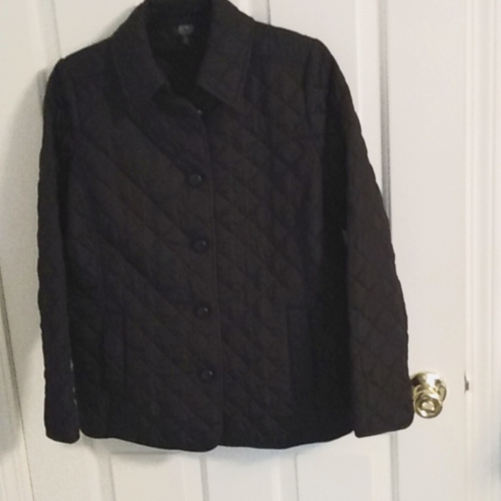 Black quilted jacket